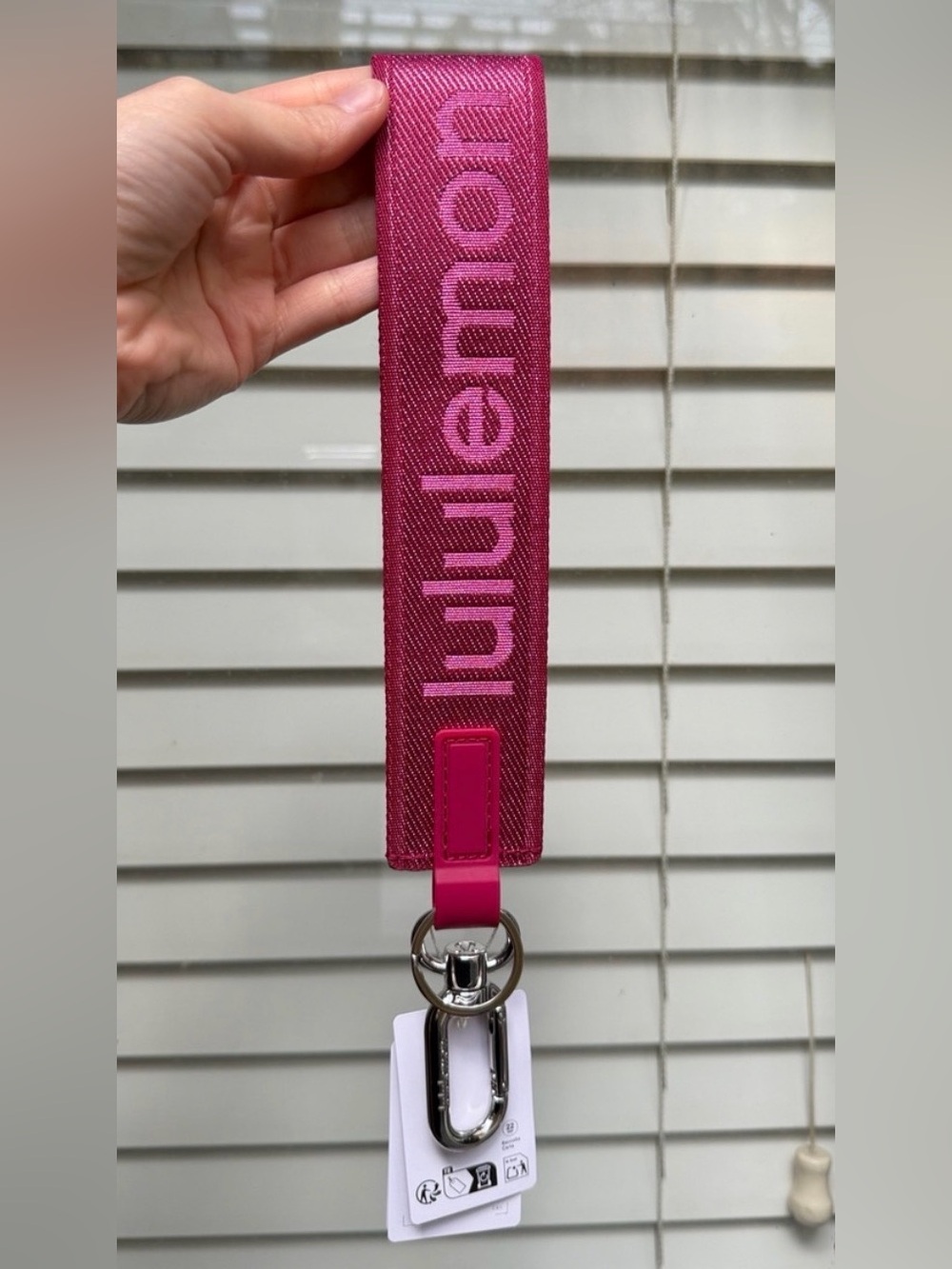 Lululemon Never Lost Keychain Metallic Berry Rumble Pink Red